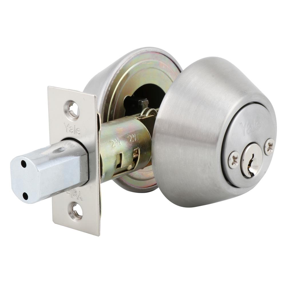 กุญแจลิ้นตาย 2 ด้าน YALE V8121U32D สีสเตนเลส