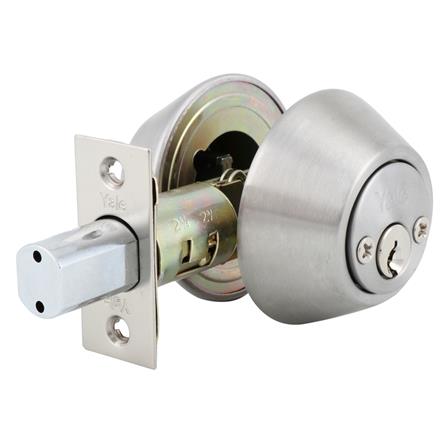 กุญแจลิ้นตาย 2 ด้าน YALE V8121U32D สีสเตนเลส_1