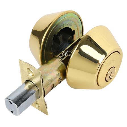 กุญแจลิ้นตาย 2 ด้าน YALE V8121US3 สีทองเหลืองเงา_0