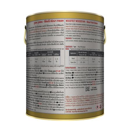 สีย้อมไม้ ชนิดเงา WOODTECT WOODSTAIN 102 สีมะฮอกกะนี 1 แกลลอน_1