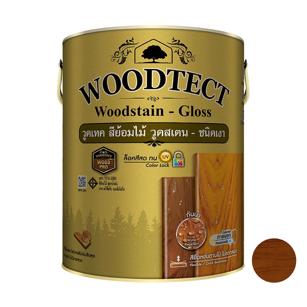 สีย้อมไม้ ชนิดเงา WOODTECT WOODSTAIN 103 สีวอลนัท 1 แกลลอน