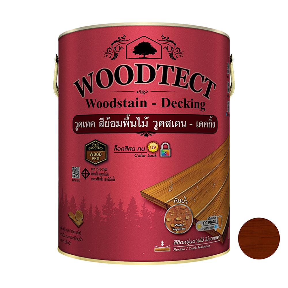 สีย้อมพื้นไม้ ชนิดด้าน WOODTECT 504 สีวอลนัท 1 แกลลอน