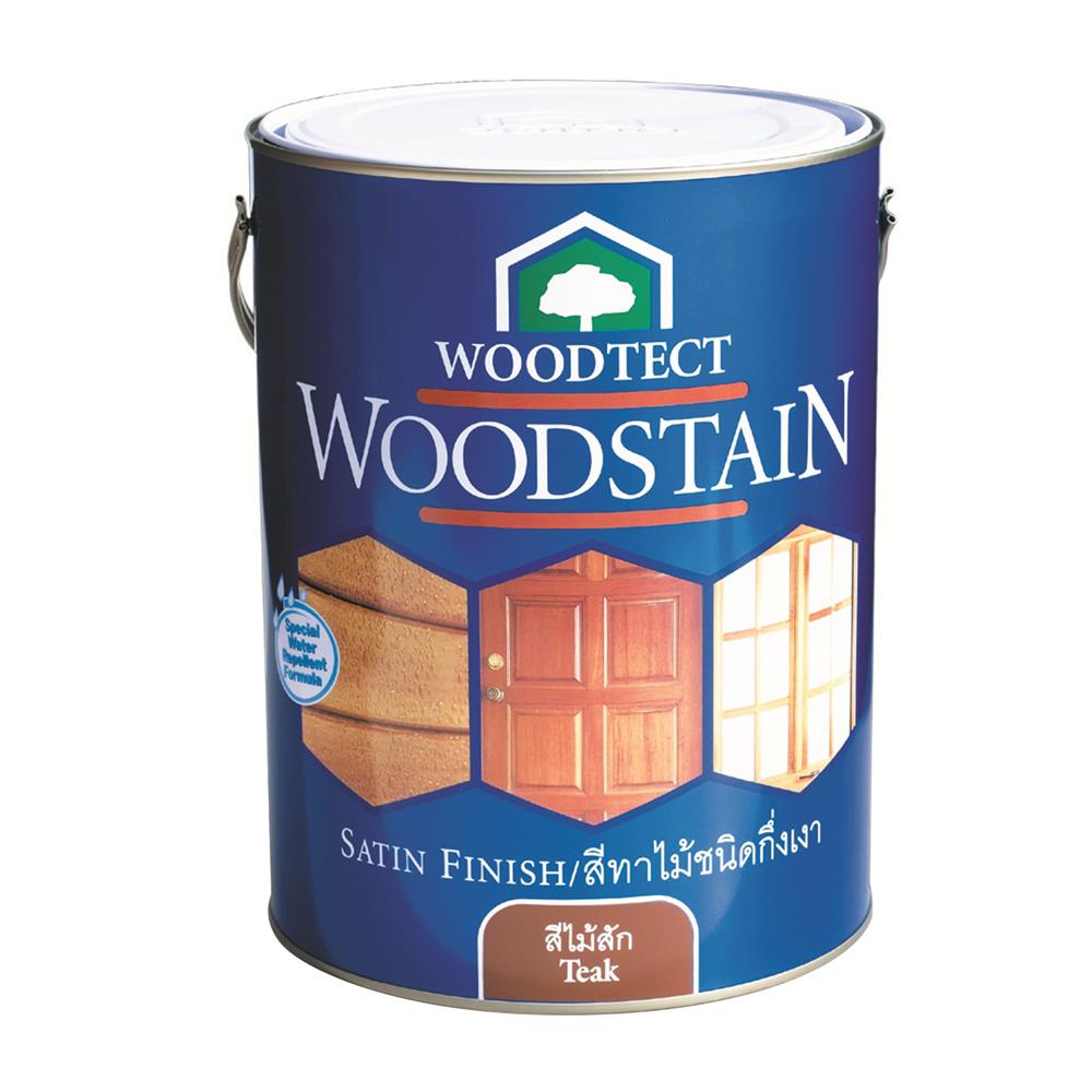 สีย้อมไม้ ชนิดกึ่งเงา WOODTECT 202 สีไม้สักทอง 1/4 แกลลอน