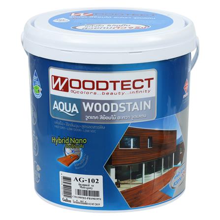สีย้อมไม้ WOODTECT AQUA AG-102 สีมะฮอกกะนี เงา 1 แกลลอน_0