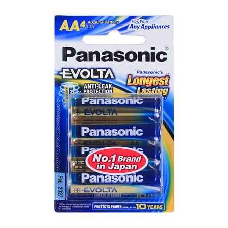 ถ่านอัลคาไลน์ PANASONIC AA EVOLTA แพ็ก 4 ก้อน
