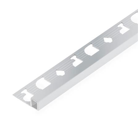 คิ้วอะลูมิเนียมแบบเหลี่ยมเล็ก DP 7 มม. 2 ม. สีอะลูมิเนียม