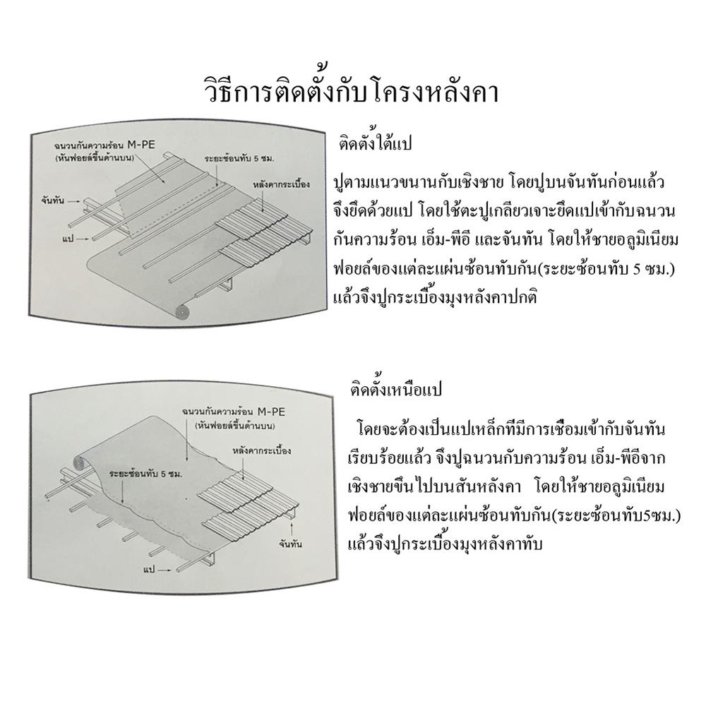 ฉนวนกันความร้อน PE MPE MIRON A PLUS หนา 10 มม. 0.6x10 ม.