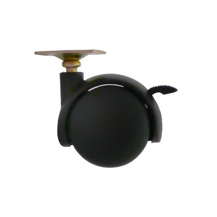 ลูกล้อไนลอนคู่ TMC แป้นหมุน มีเบรก 2 นิ้ว สีดำ_0