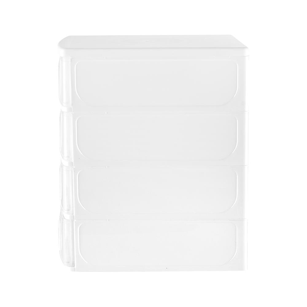 ชั้นลิ้นชักเล็ก 4 ชั้น API 1034 18.5X26.3X31 ซม. สีขาว