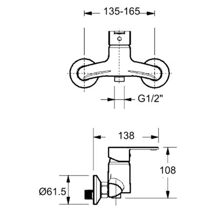 ก๊อกผสมยืนอาบ AMERICAN STANDARD A-6512-300_1