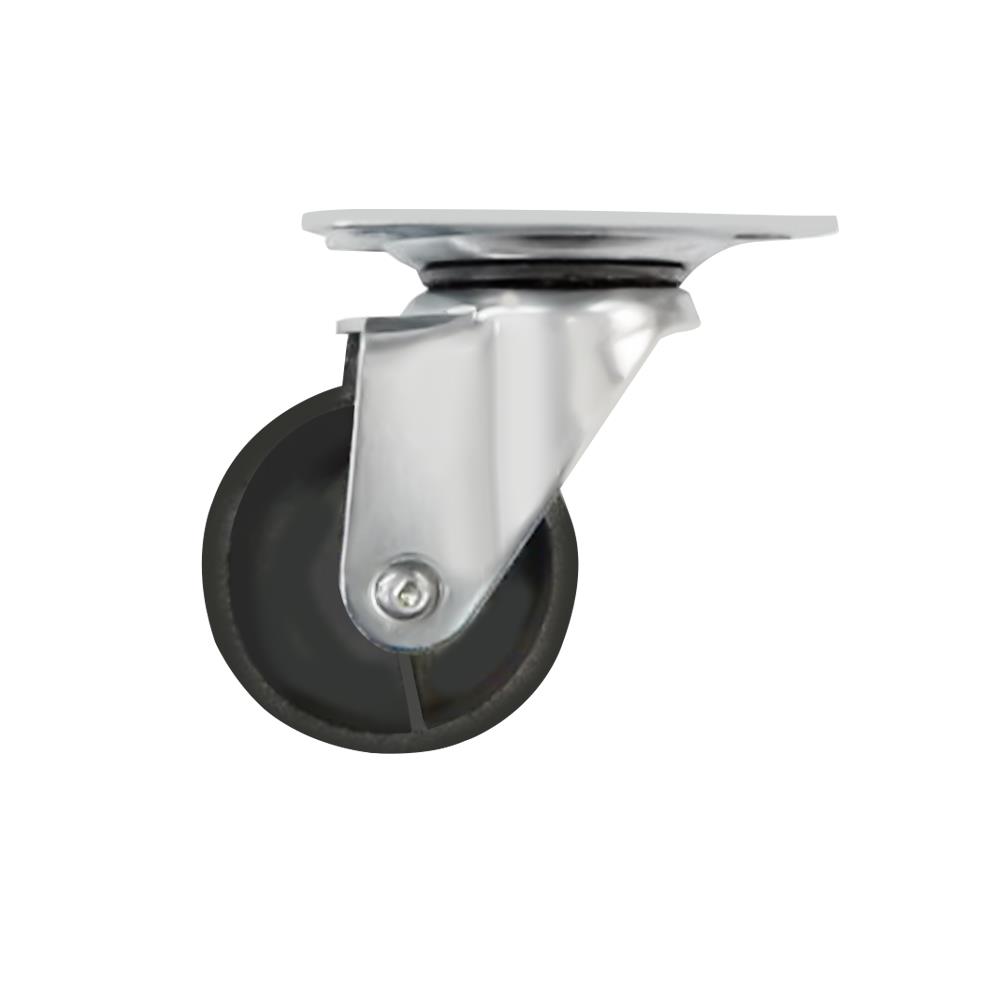 ลูกล้อเหล็ก PANSIAM แป้นหมุน ไม่มีเบรก 2 นิ้ว สีดำ