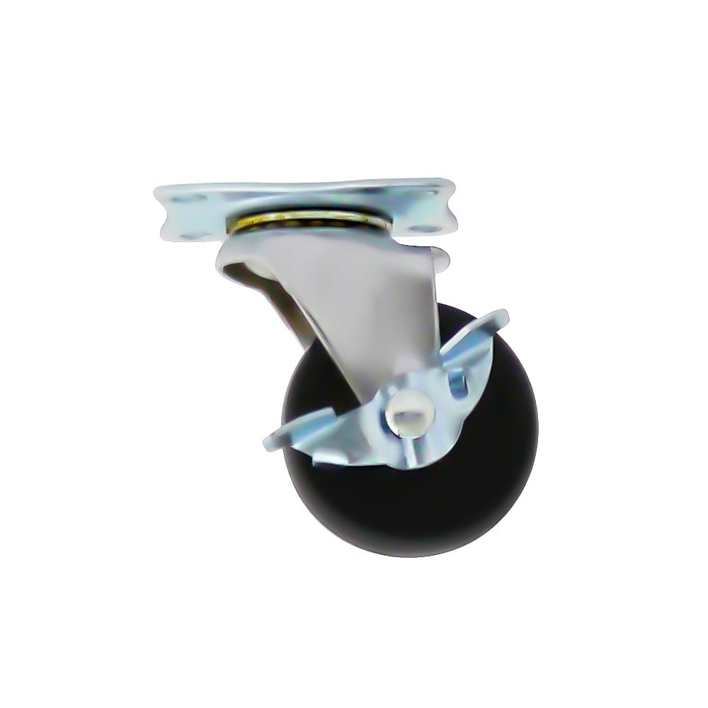 ลูกล้อยาง PANSIAM แป้นหมุน มีเบรก 2 นิ้ว สีดำ