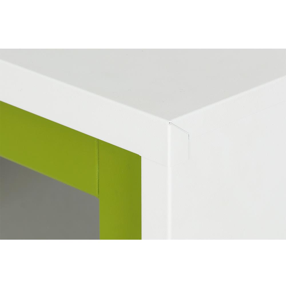 ตู้เหล็กบานเลื่อนกระจก LUCKY WORLD KSG-90-GG สีเขียว