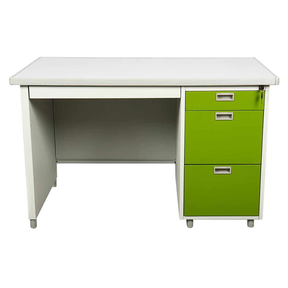 โต๊ะทำงานเหล็ก LUCKY WORLD DX-40-3-GG 120 ซม. สีเขียว