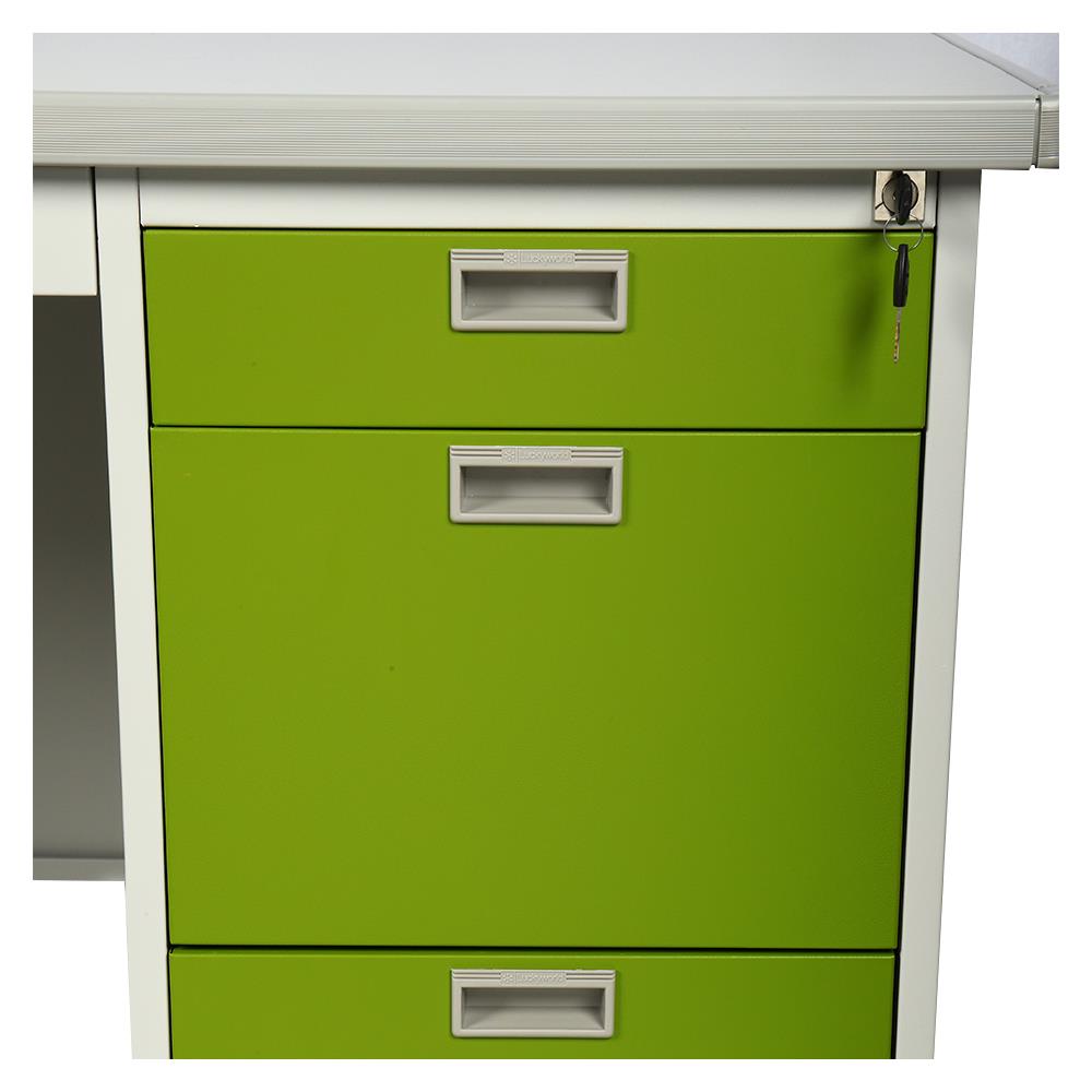 โต๊ะทำงานเหล็ก LUCKY WORLD DX-40-3-GG 120 ซม. สีเขียว