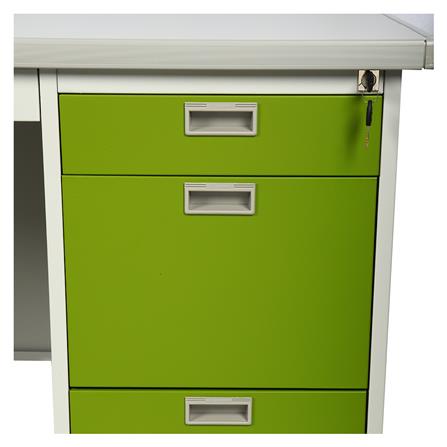 โต๊ะทำงานเหล็ก LUCKY WORLD DX-40-3-GG 120 ซม. สีเขียว_3