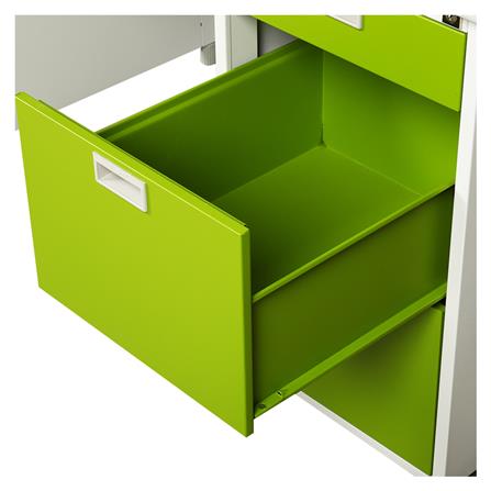 โต๊ะทำงานเหล็ก LUCKY WORLD DX-40-3-GG 120 ซม. สีเขียว_5