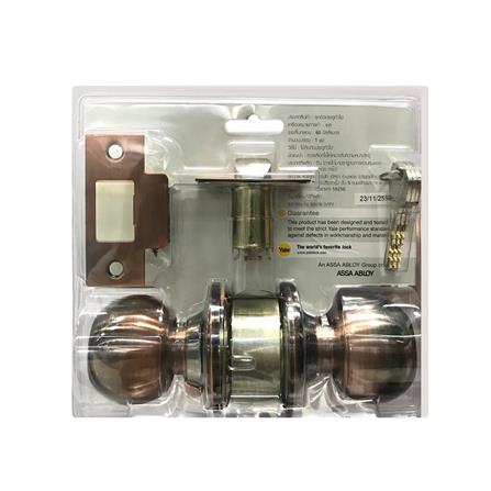 ลูกบิดทั่วไป YALE KN-VCA5127US11 หัวกลม สีทองแดงรมดำ_1