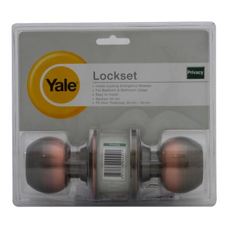 ลูกบิดห้องน้ำ YALE KN-VCA5122US11 หัวกลม สีทองแดงรมดำ_0