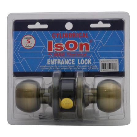 ลูกบิดทั่วไป ISON 8013 AB หัวกลม สีทองเหลืองรมดำ