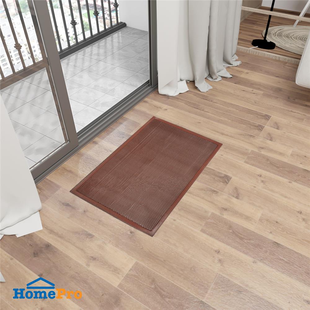 พรมเช็ดเท้าดักฝุ่น HOME LIVING STYLE Z 48X68 ซม. สีน้ำตาล