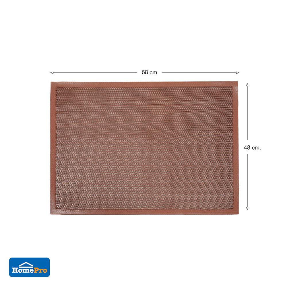 พรมเช็ดเท้าดักฝุ่น HOME LIVING STYLE Z 48X68 ซม. สีน้ำตาล