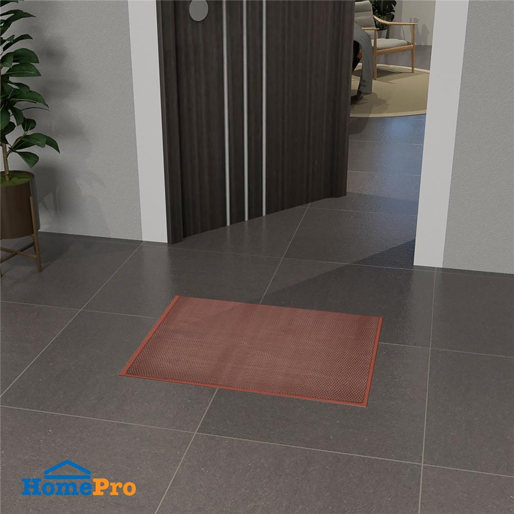 พรมเช็ดเท้าดักฝุ่น HOME LIVING STYLE Z 58X78 ซม. สีน้ำตาล