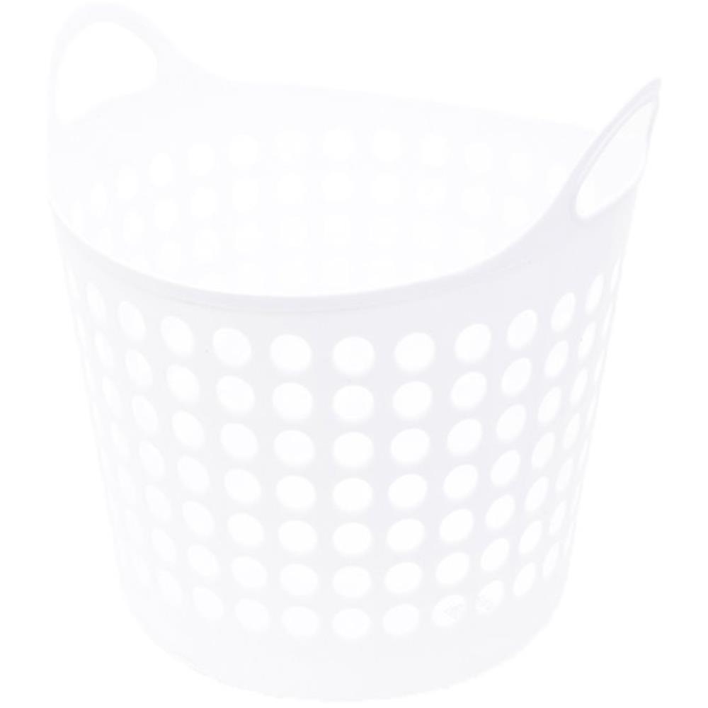 ตะกร้าผ้ากลม PIONEER 86100014 สีขาว