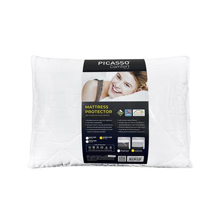 ผ้ารองกันเปื้อน QUEEN SIZE PICASSO รัดมุมเต็มตัว สีขาว_4