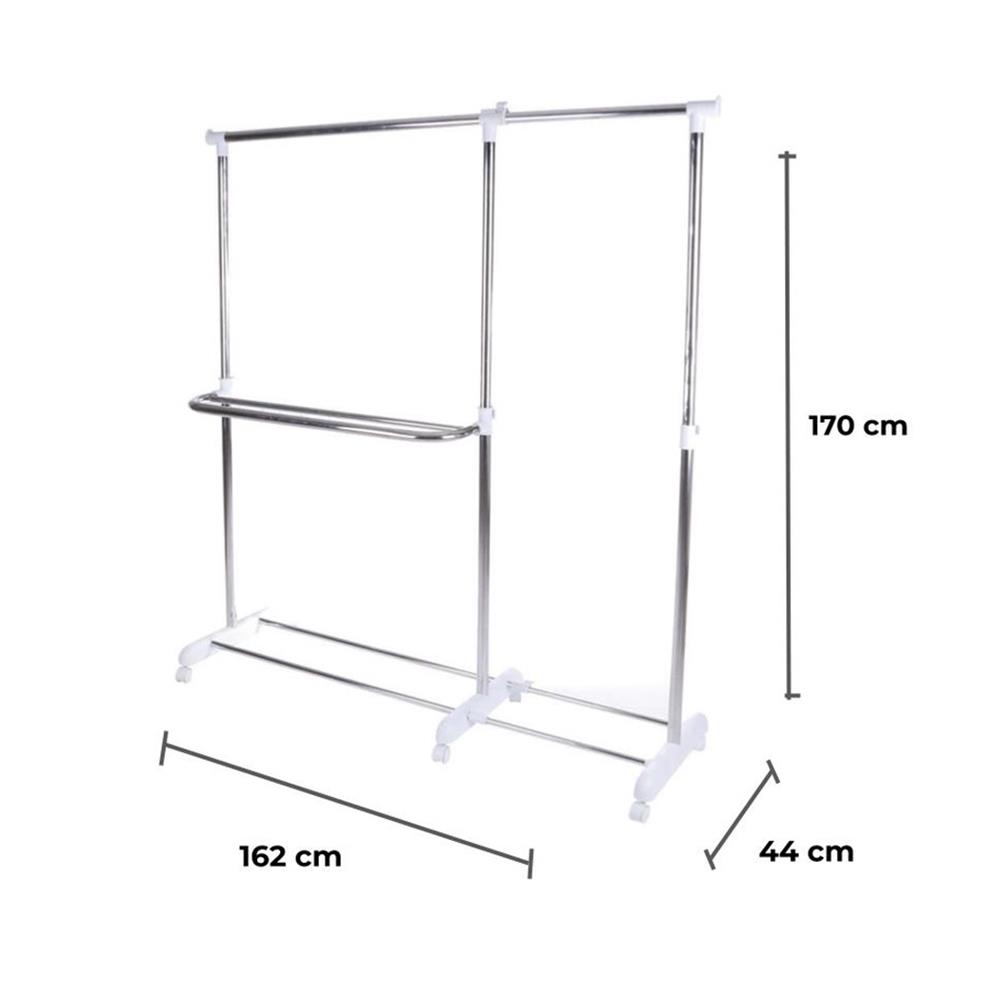 ราวแขวนผ้าปรับระดับได้ 170x44x155cm PLIM