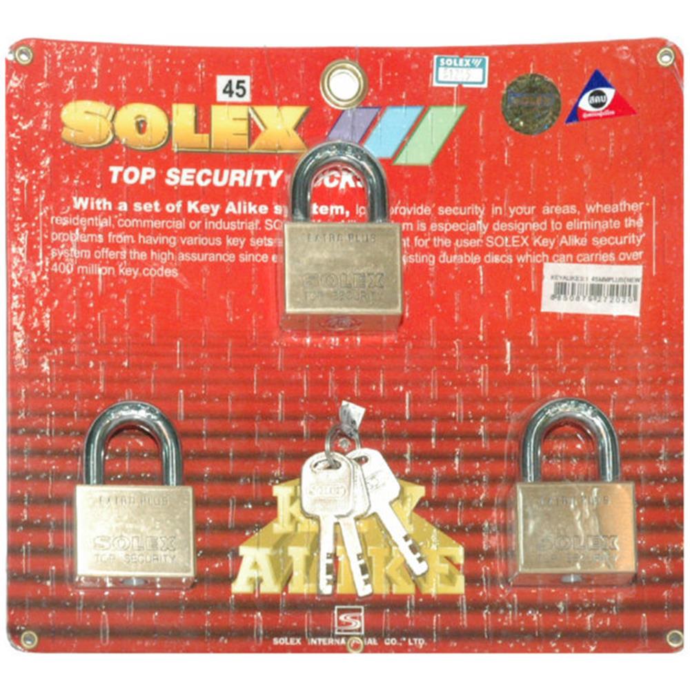 กุญแจคีย์อะไลก์ SOLEX KA45/3 45 มม. แพ็ก 3 ชิ้น