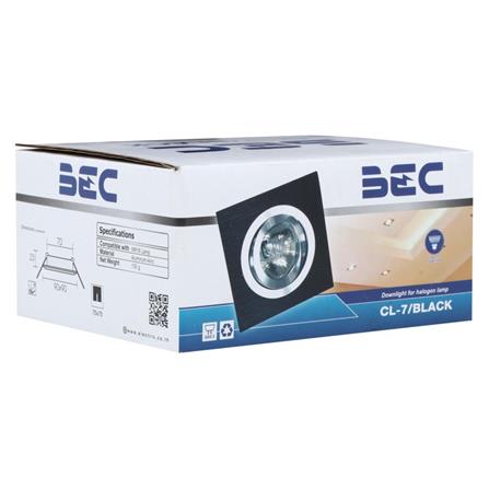 ดาวน์ไลท์ BEC CL-7/BLACK 3.5 นิ้ว สีดำ เหลี่ยม_3