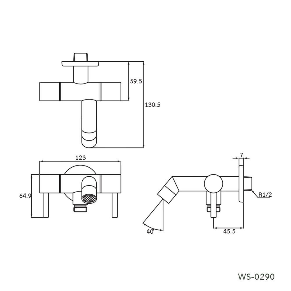 ก๊อกล้างพื้น 2 ทาง WS-0290 สเตนเลส