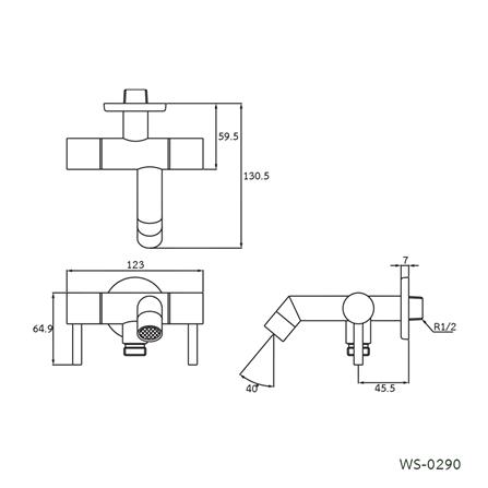 ก๊อกล้างพื้น 2 ทาง WS-0290 สเตนเลส_1