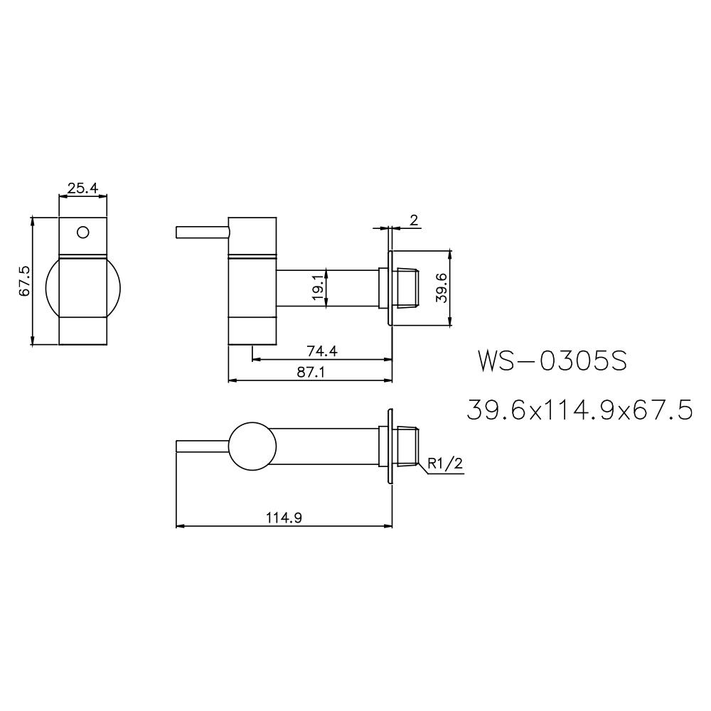 ก๊อกล้างพื้น 1 ทาง WS WS-0305S