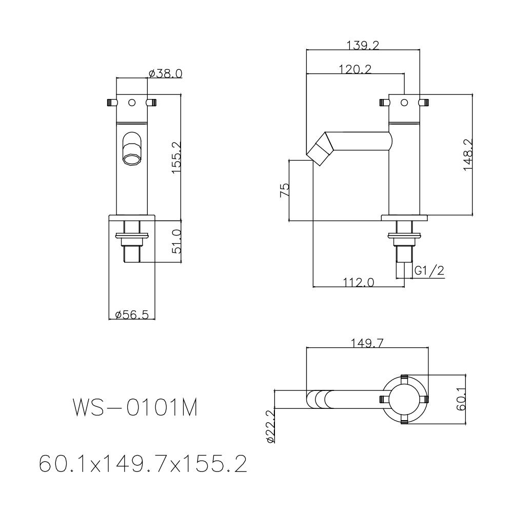 ก๊อกอ่างล้างหน้าเดี่ยว WATSON WS-0101/M
