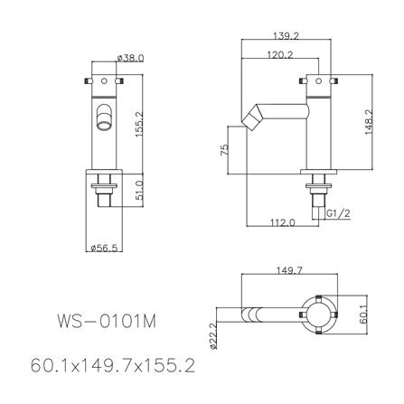 ก๊อกอ่างล้างหน้าเดี่ยว WATSON WS-0101/M_3