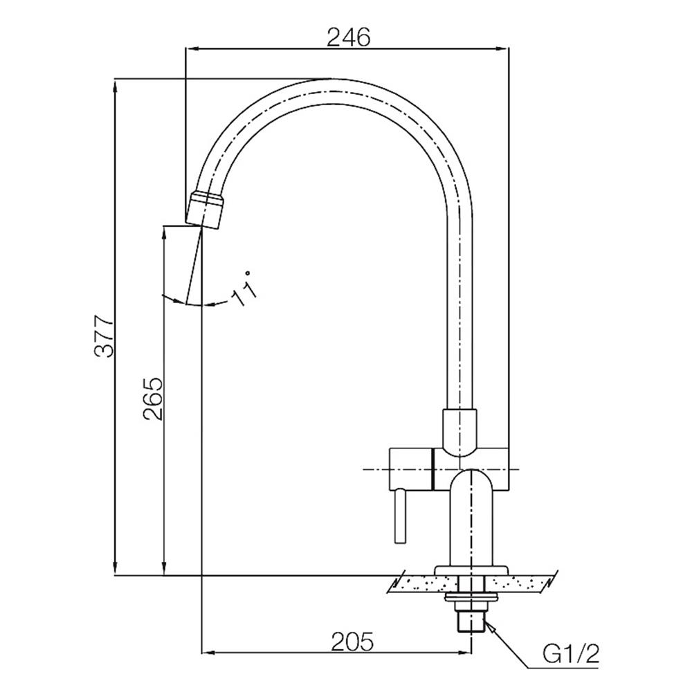 ก๊อกซิงค์เดี่ยวเคาน์เตอร์ WS WS-0231J