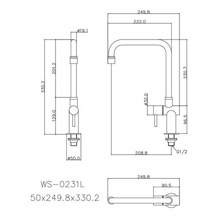 ก๊อกซิงค์เดี่ยวเคาน์เตอร์ WS-0231/L_1