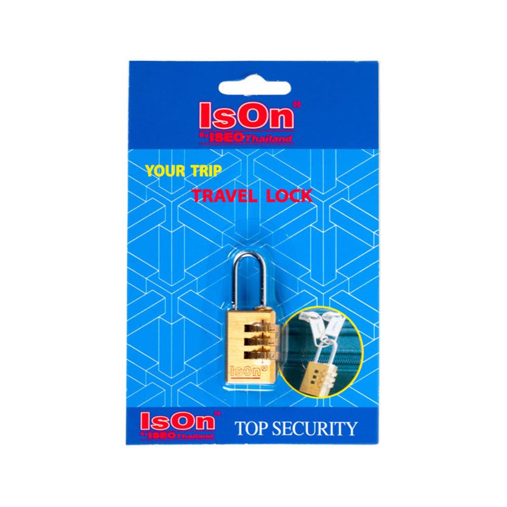 กุญแจรหัส ISON AR-322B 22 มม. สีทองเหลืองขัดเงา