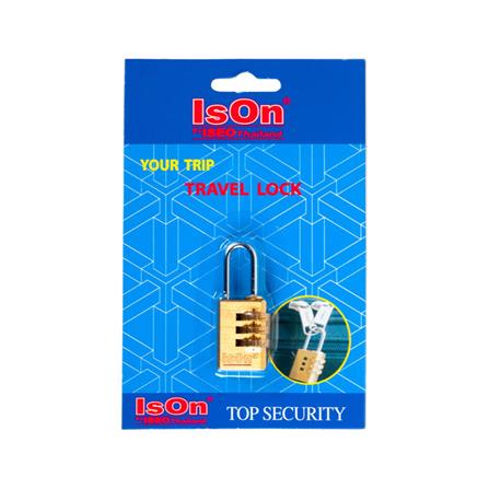 กุญแจรหัส ISON AR-322B 22 มม. สีทองเหลืองขัดเงา_1