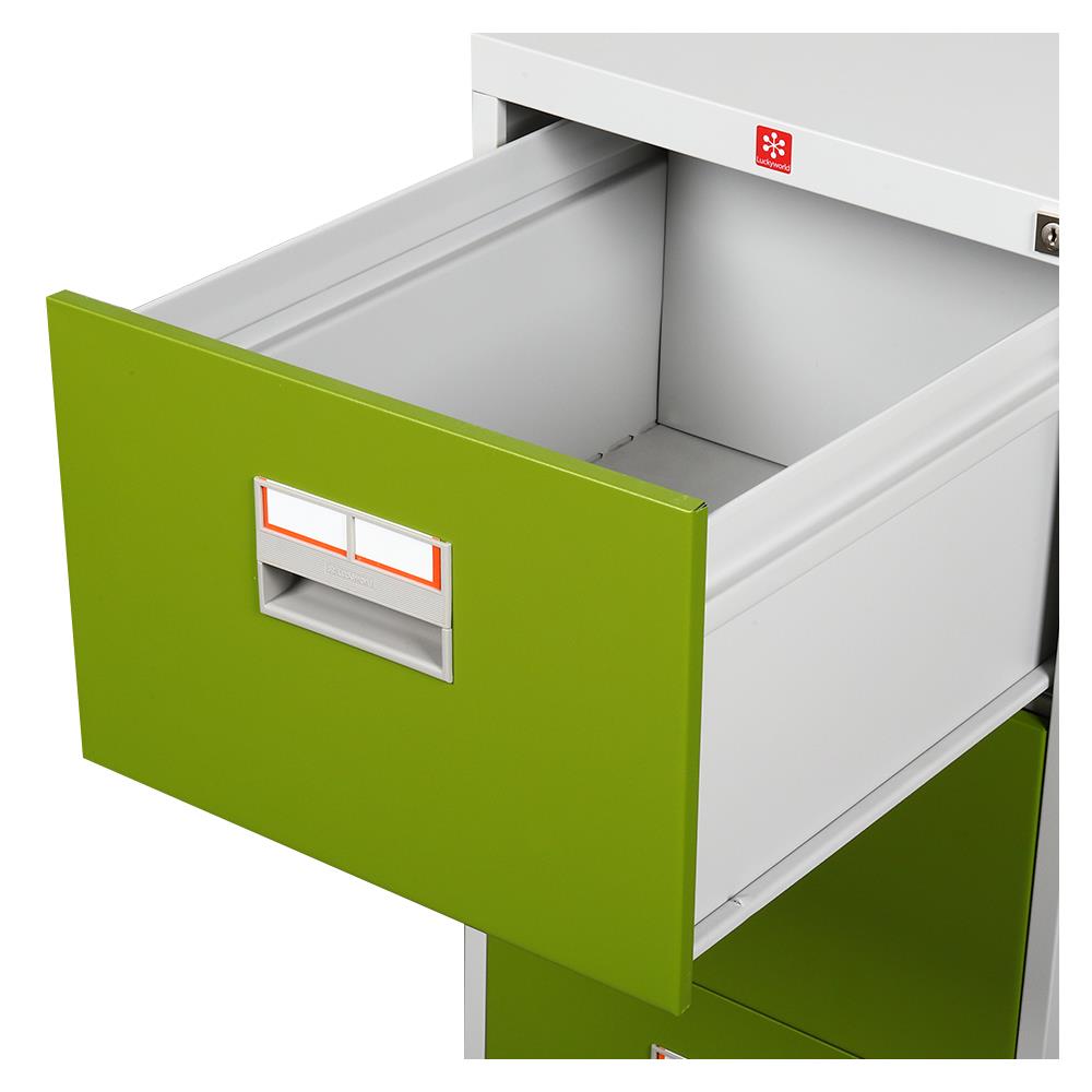ตู้ลิ้นชักเหล็ก 3 ลิ้นชัก LUCKY WORLD KCDX-3-GG สีเขียว