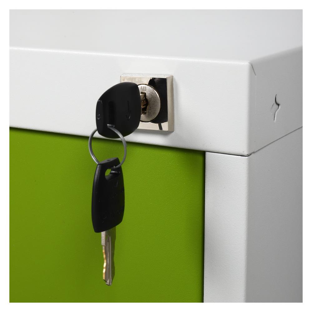 ตู้ลิ้นชักเหล็ก 2 ลิ้นชัก LUCKY WORLD KCDX-2-GG สีเขียว