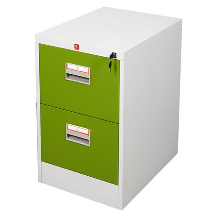 ตู้ลิ้นชักเหล็ก 2 ลิ้นชัก LUCKY WORLD KCDX-2-GG สีเขียว_1