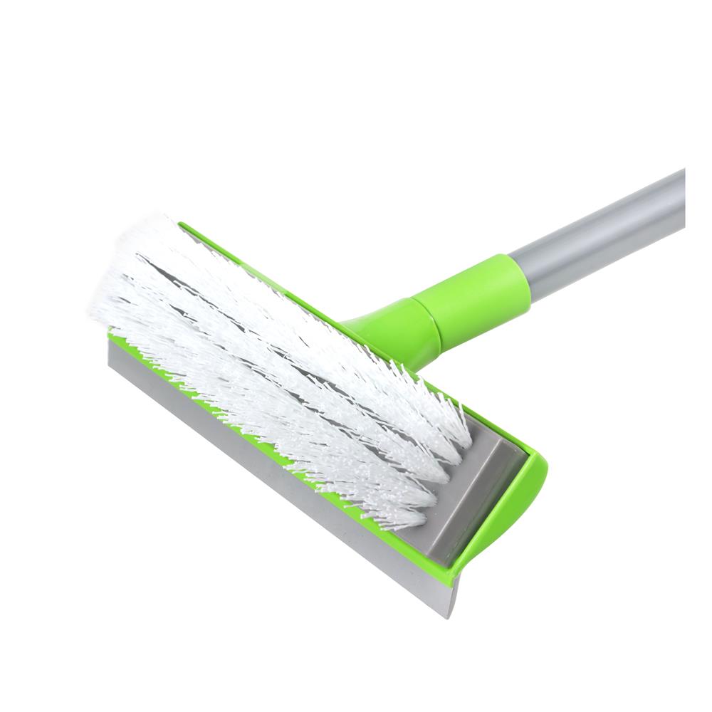 แปรงขัดพื้นไนลอนพร้อมที่ปาดน้ำ SCOTCH-BRITE SUPER BROOM 9 นิ้ว สีเขียว
