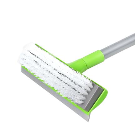 แปรงขัดพื้นไนลอนพร้อมที่ปาดน้ำ SCOTCH-BRITE SUPER BROOM 9 นิ้ว สีเขียว_1