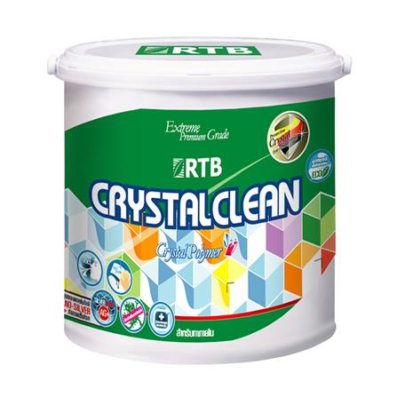 สีน้ำทาภายใน ชนิดด้าน RTB CRYSTAL CLEAN BASE A สีขาว 2.5 แกลลอน_0