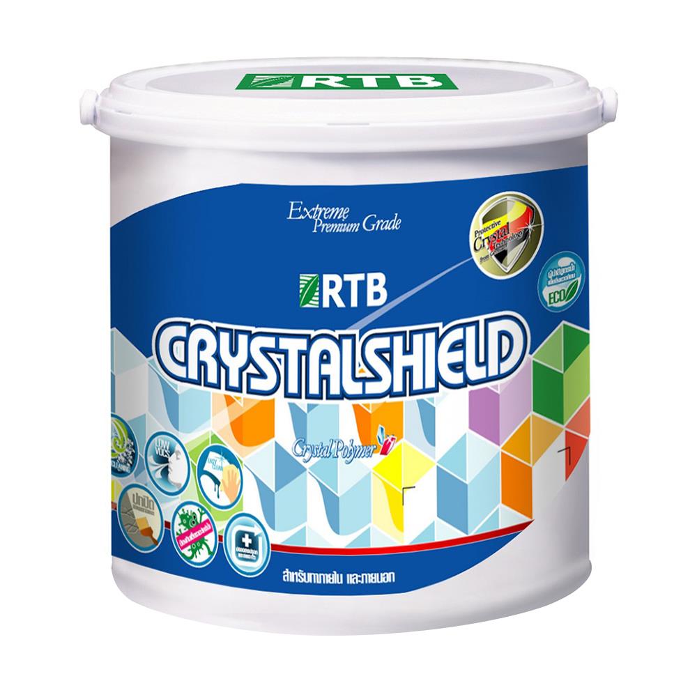 สีน้ำทาภายนอก ชนิดด้าน RTB CRYSTAL SHIELD BASE B สีขาว 1 แกลลอน