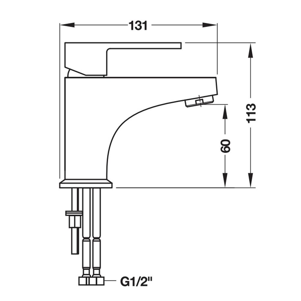 ก๊อกอ่างล้างหน้าผสม HAFELE 495.61.150 สีโครม