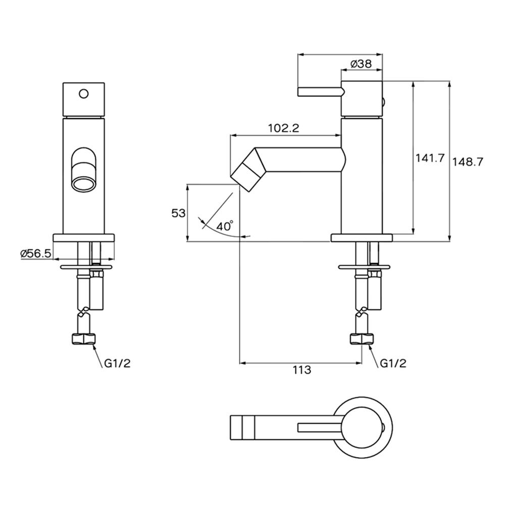 ก๊อกอ่างล้างหน้าผสม WS-0150M